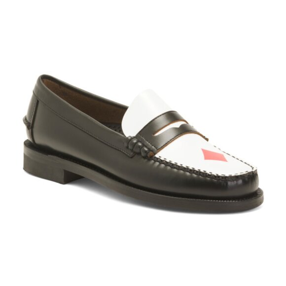 SEBAGO Men's Made In Mexico Leather Penny Loafers With Heart - Picture 1 of 2